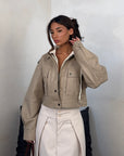 JACKET HOODIE BEIGE