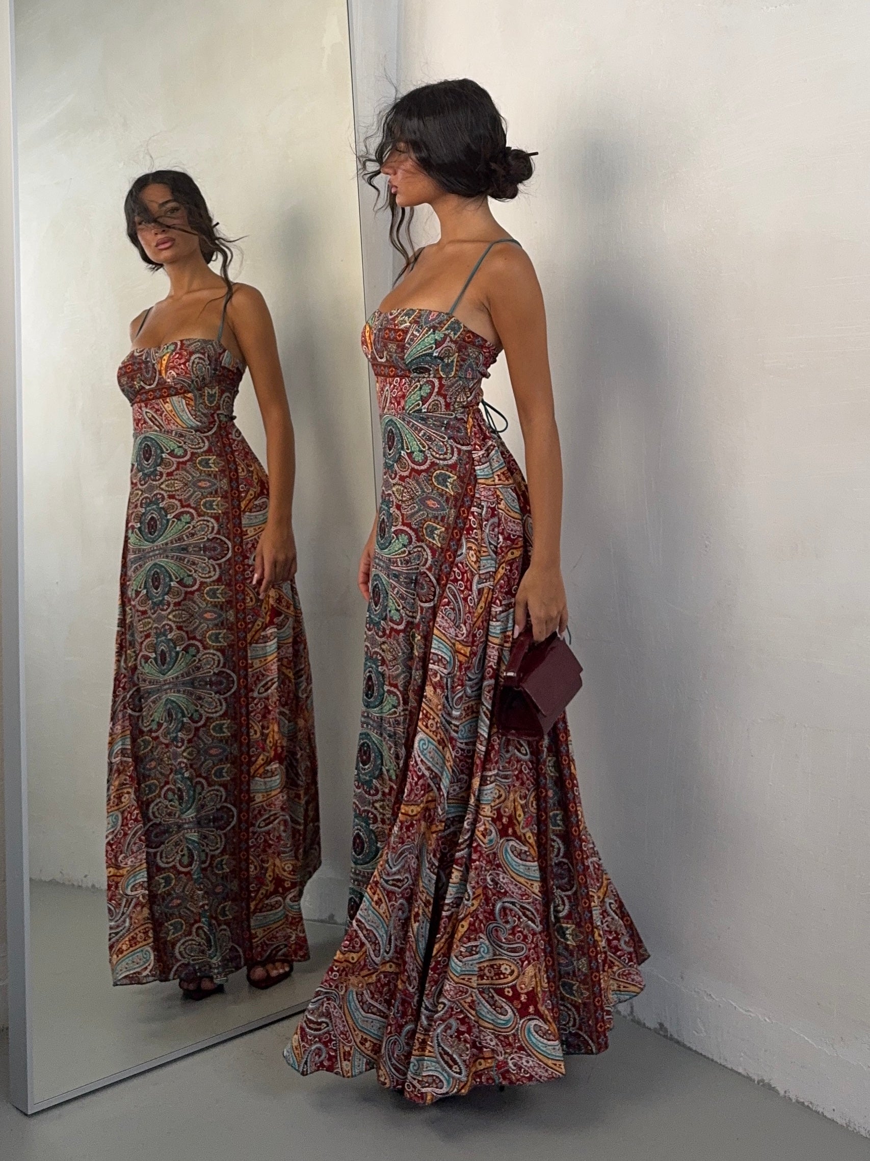 DRESS AMALFI MIX ROSSO