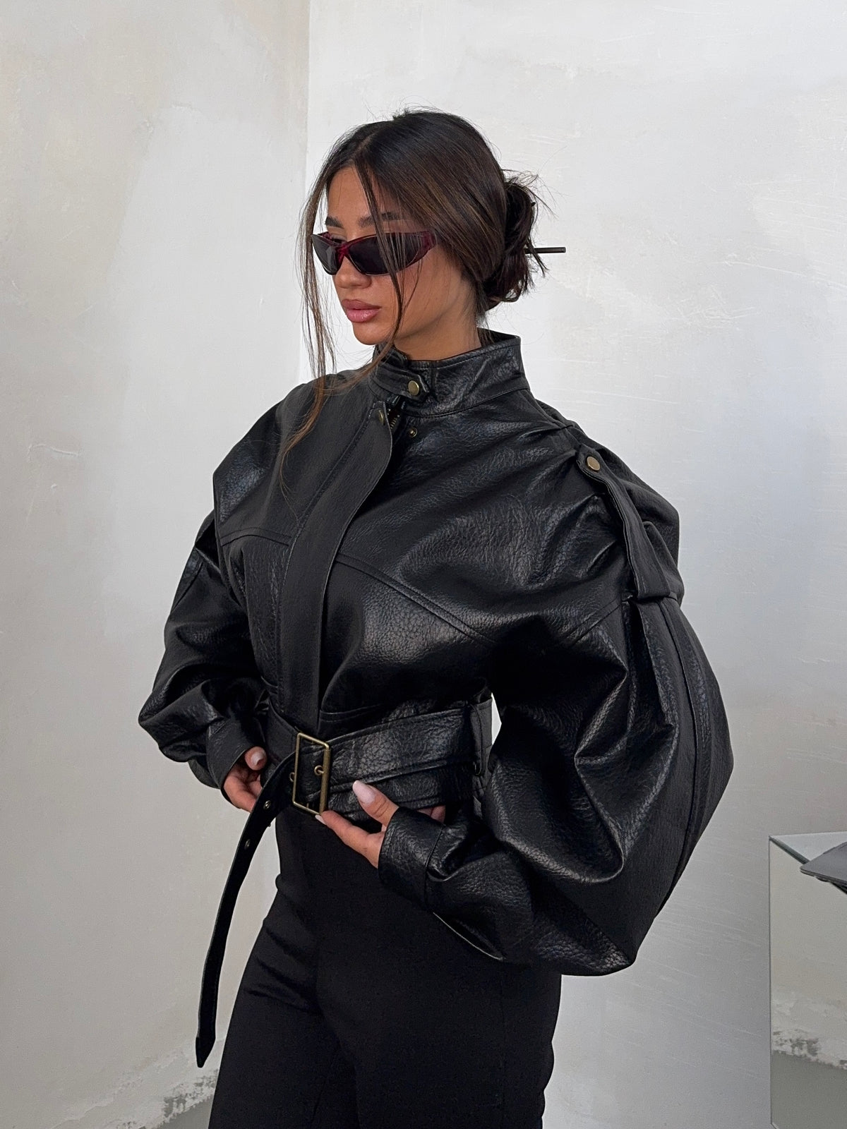 JACKET BIKER NERO