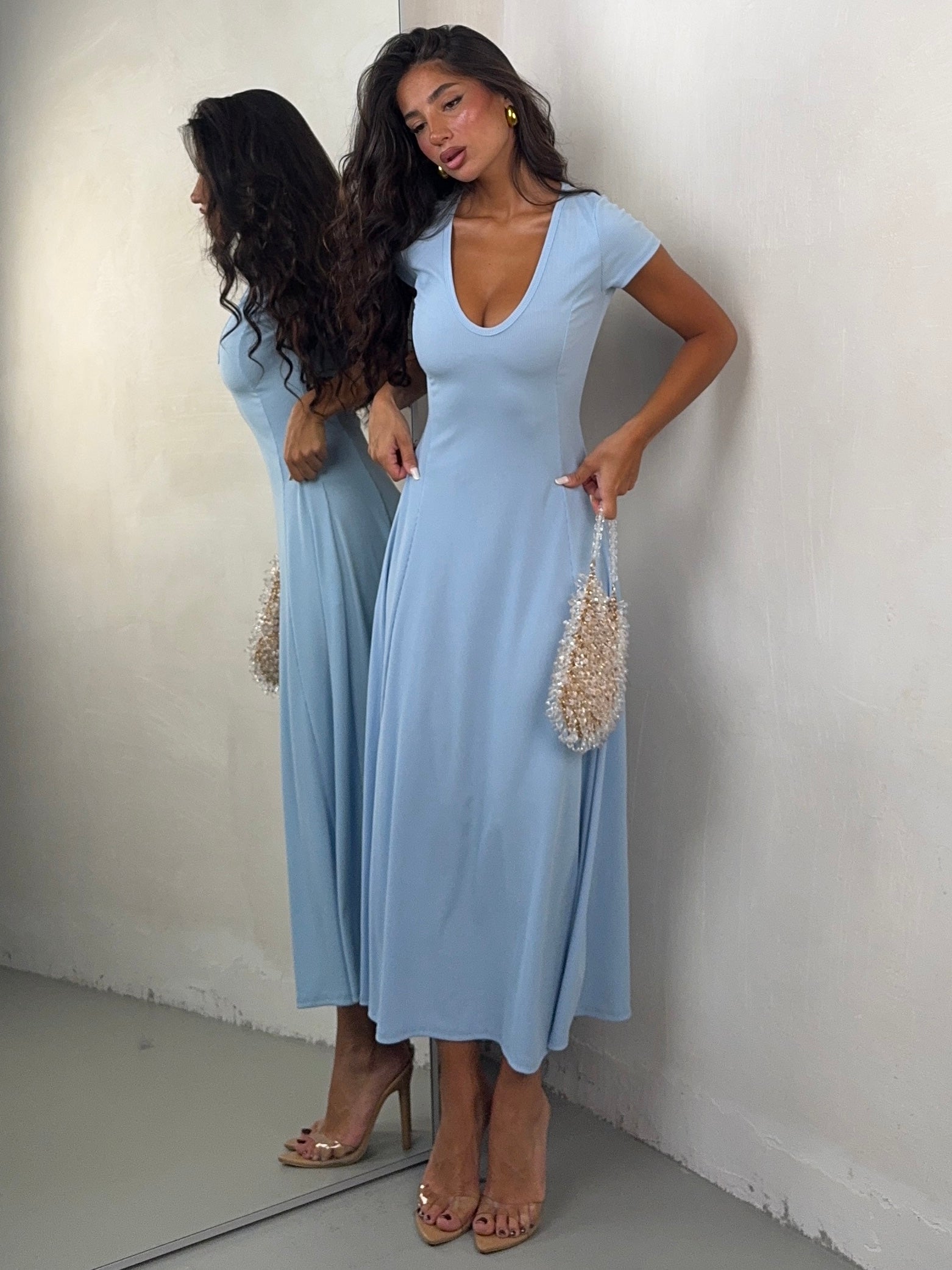 DRESS COSTINA BLUE CIEL