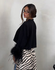 SHIRT QUARTER PIUMA NERO