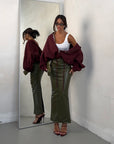 LONGUETTE LEATHER VERDE