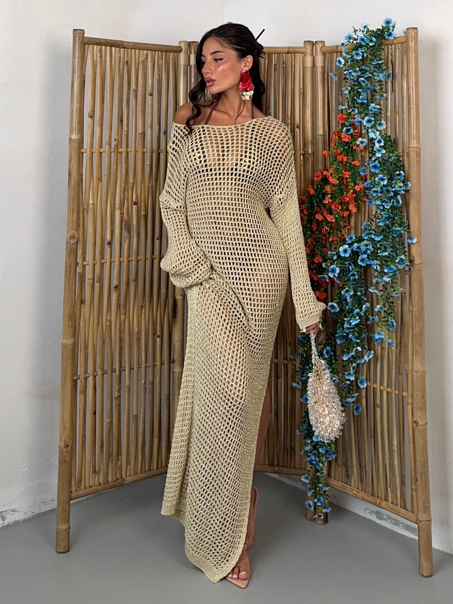 DRESS RUBY LUREX