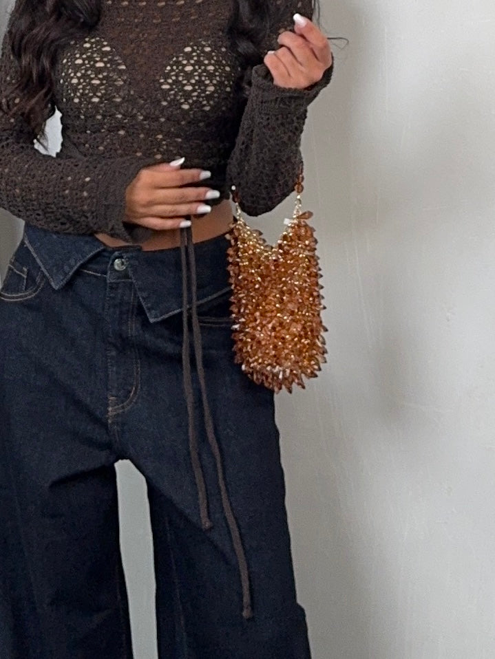 MINI BAG JEWELS BROWN