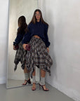 SKIRT ALGODON MARRONE