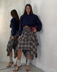 SKIRT ALGODON MARRONE