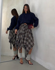 SKIRT ALGODON MARRONE