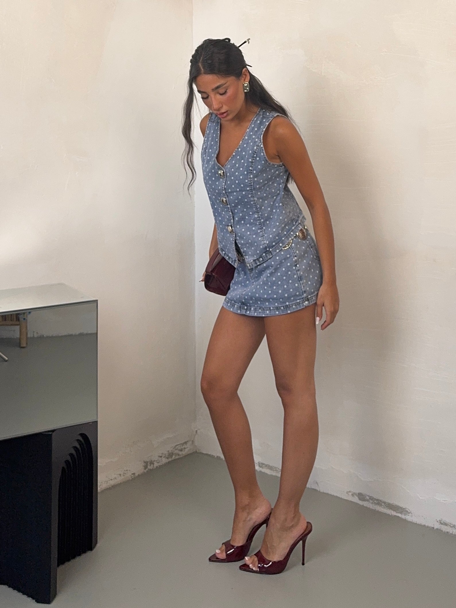 COORD DENIM POIS
