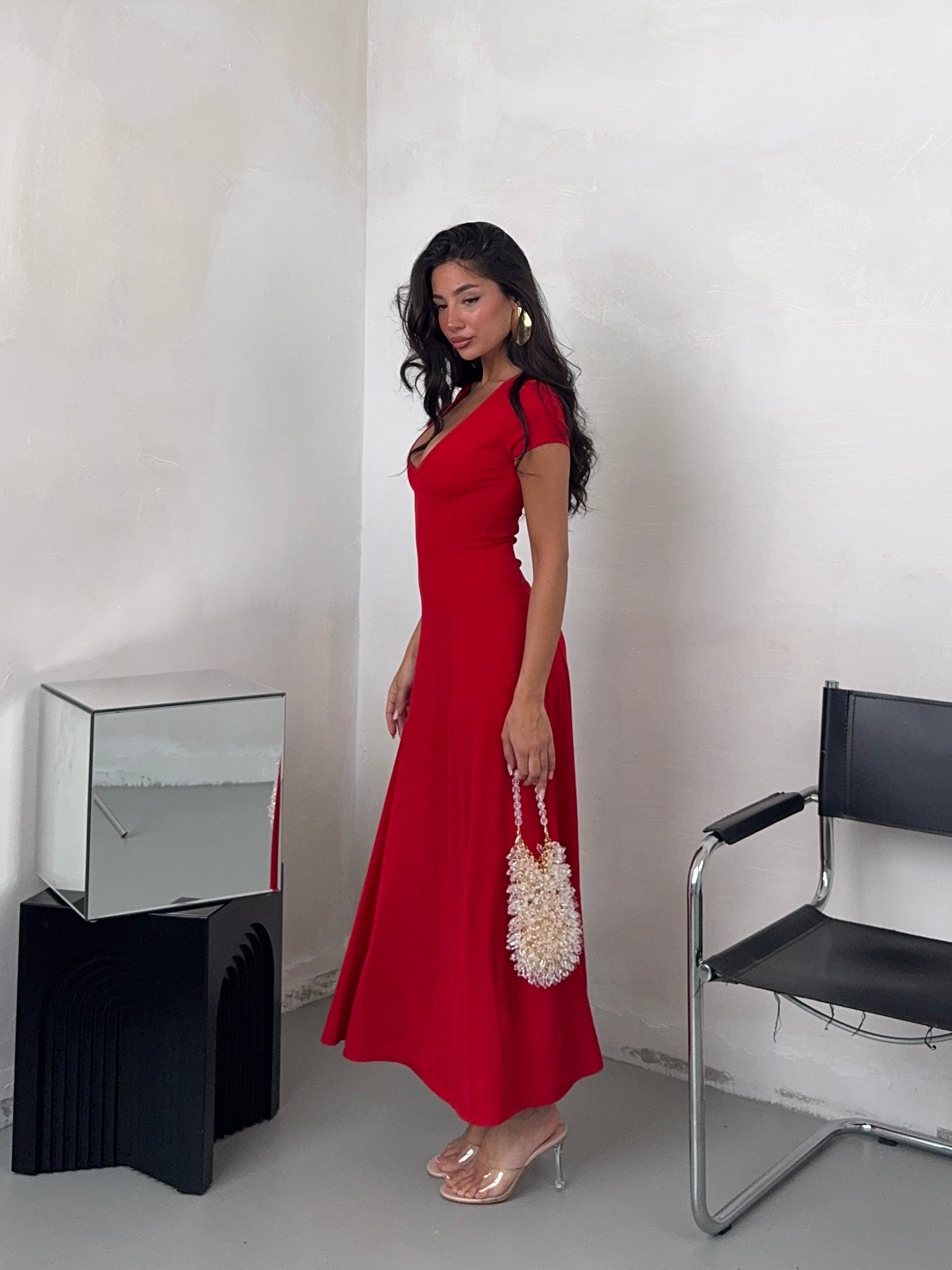DRESS COSTINA ROUGE