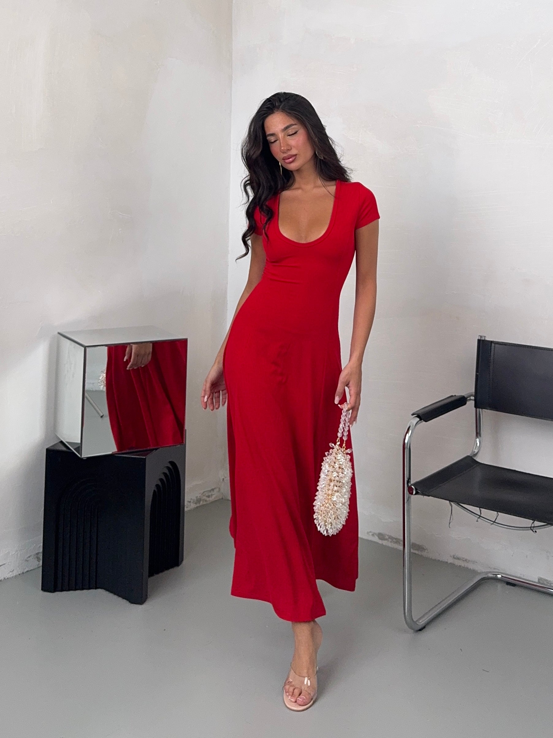 DRESS COSTINA ROUGE