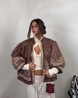 CARDIGAN PAISLEY MARRONE