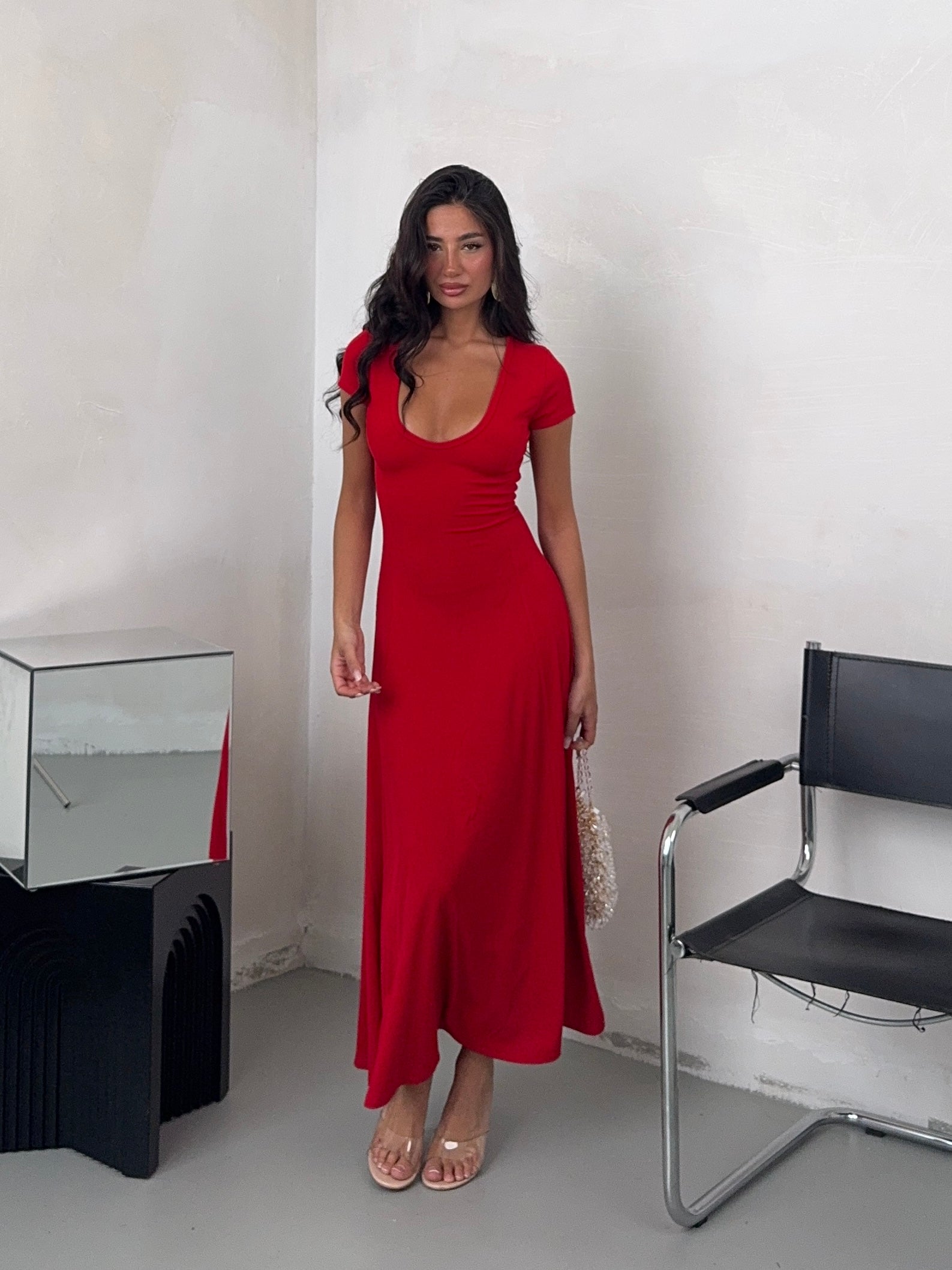 DRESS COSTINA ROUGE