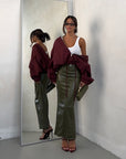 LONGUETTE LEATHER VERDE