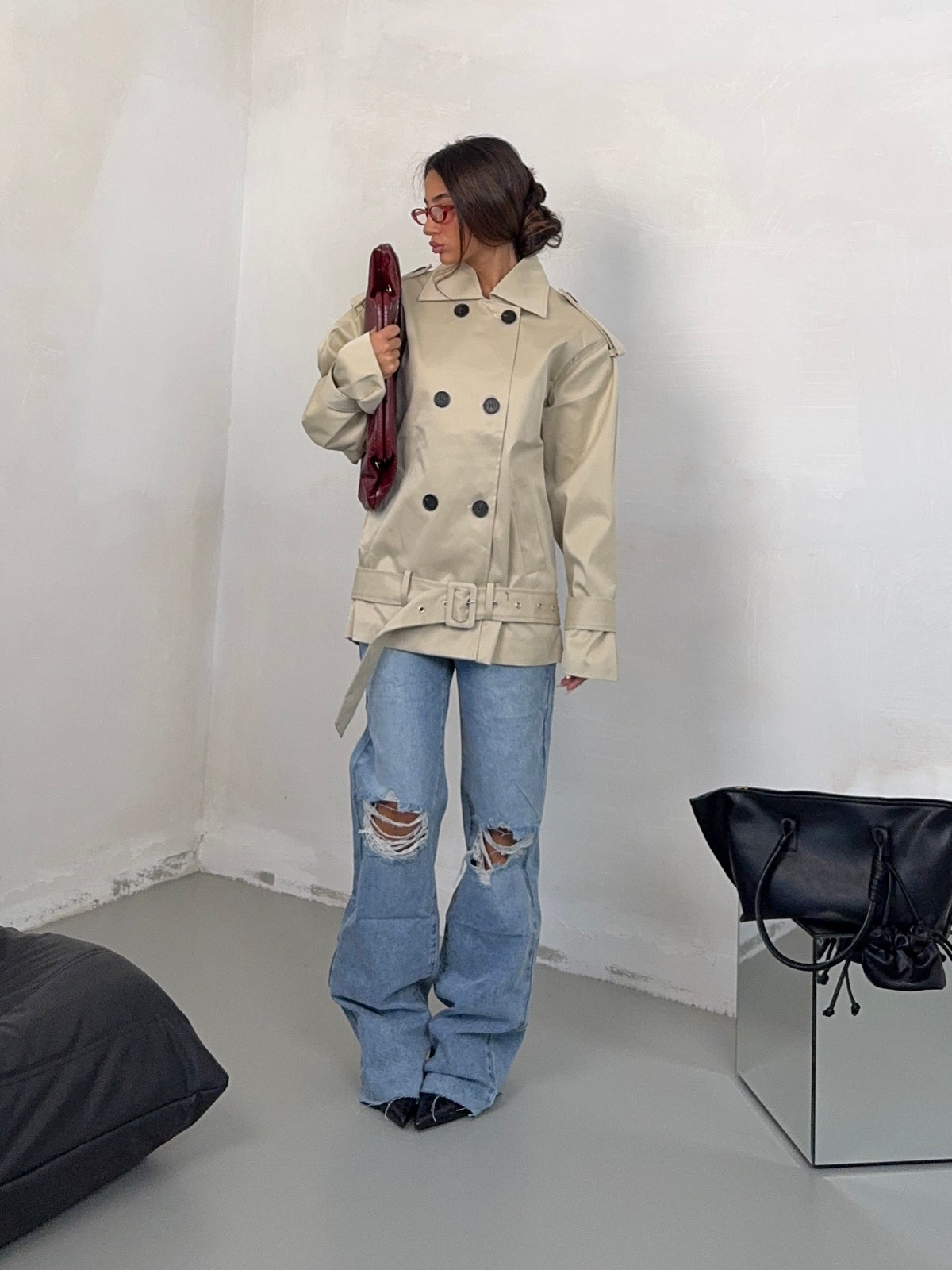 TRENCH APRICOT BEIGE