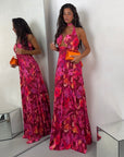 DRESS PLUMA FUCSIA