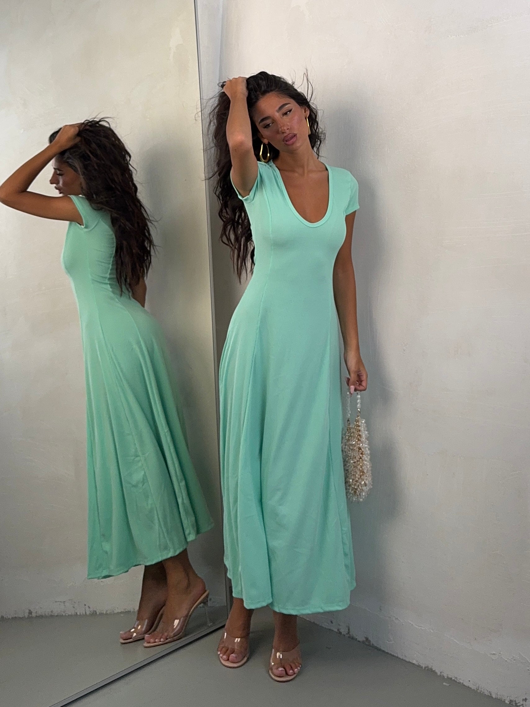DRESS COSTINA TORQUOISE