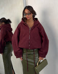 HOODIE DEMI BORDEUAX