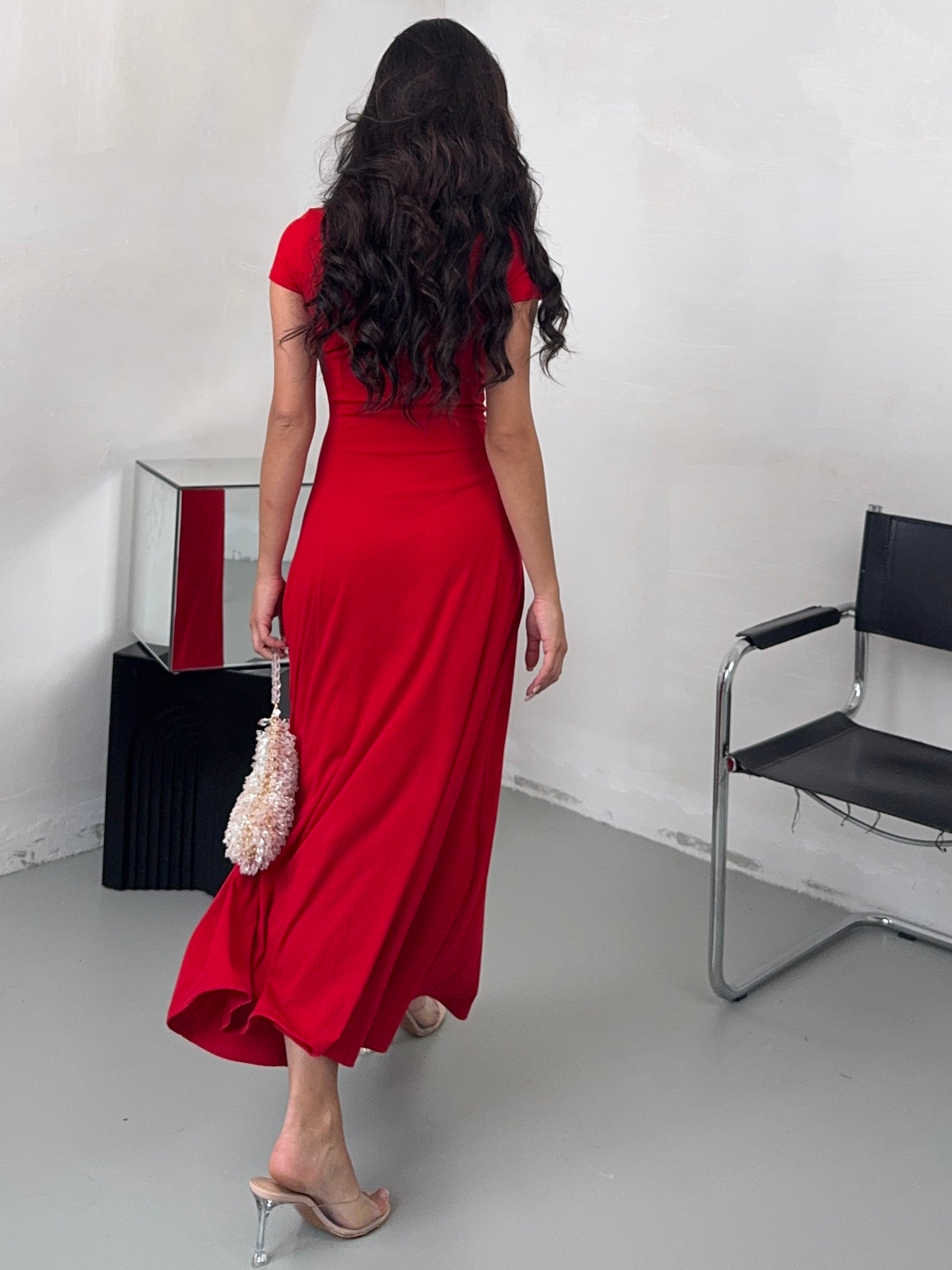 DRESS COSTINA ROUGE
