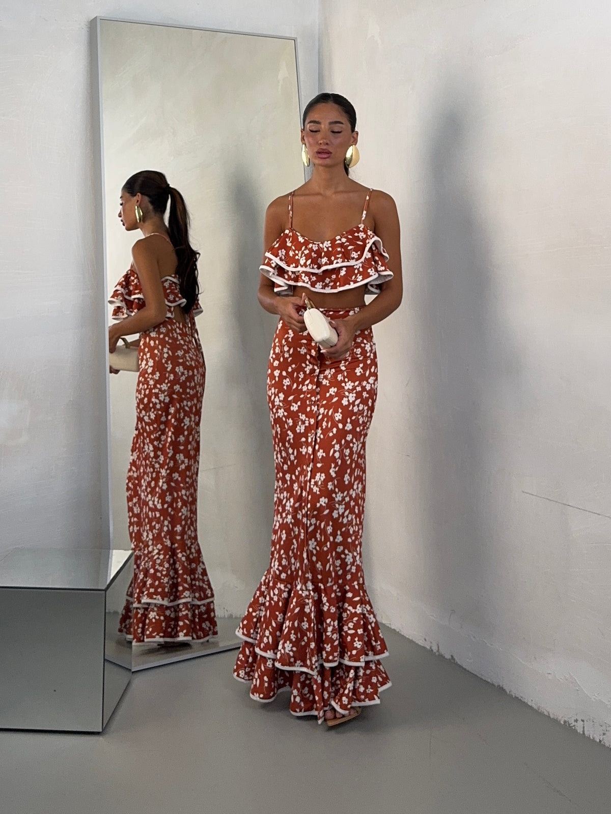 COORD LOLA FLOWER ORANGE