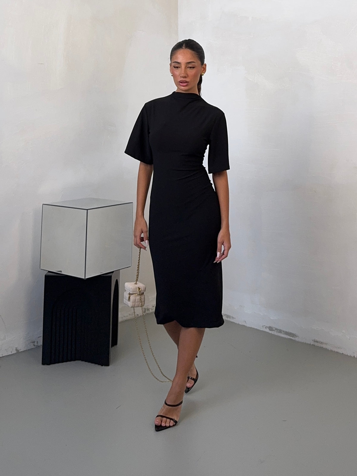 DRESS MIDI NERO