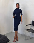 DRESS MIDI BLU NAVY