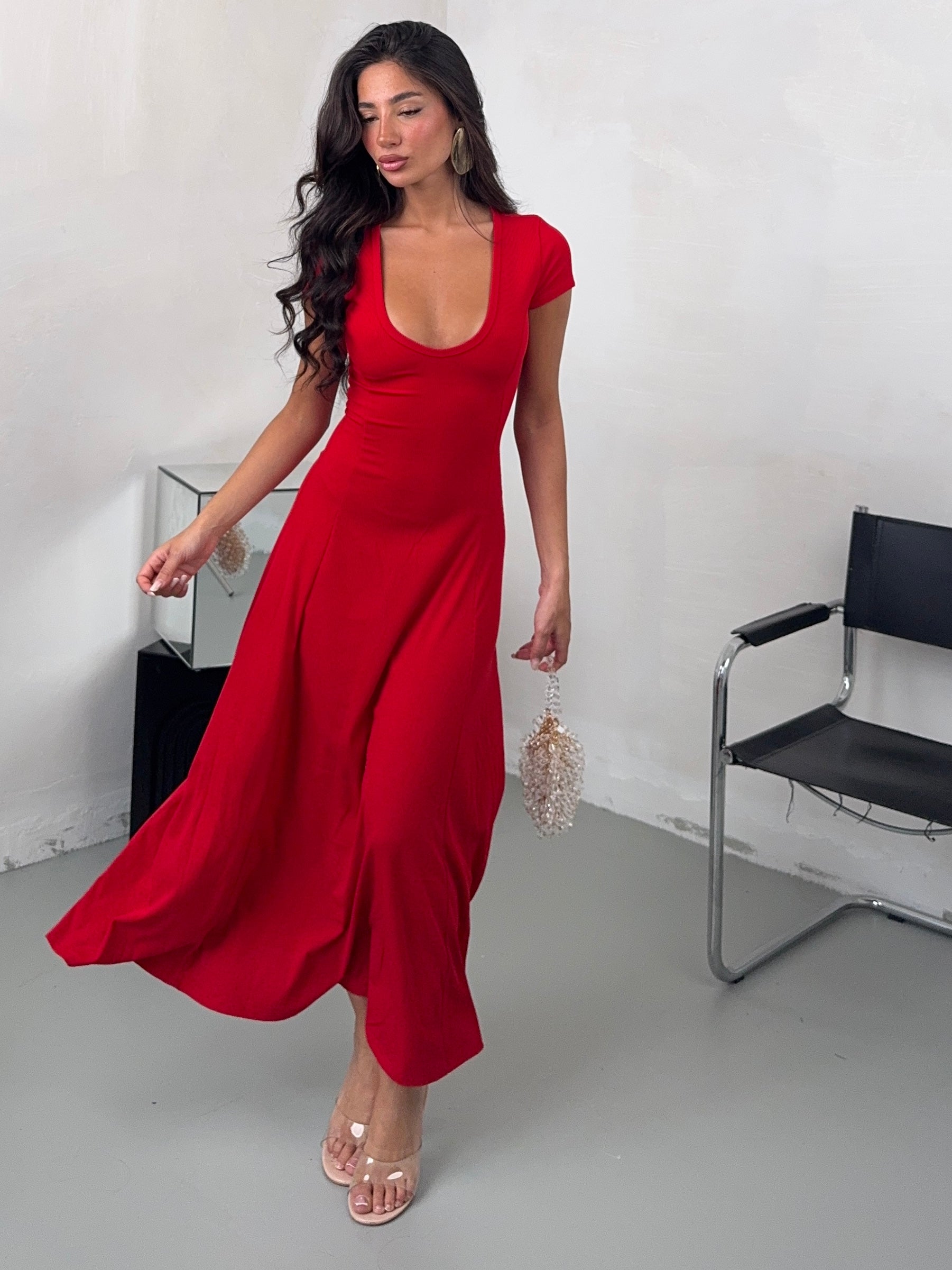 DRESS COSTINA ROUGE
