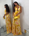 DRESS PLUMA GIALLO