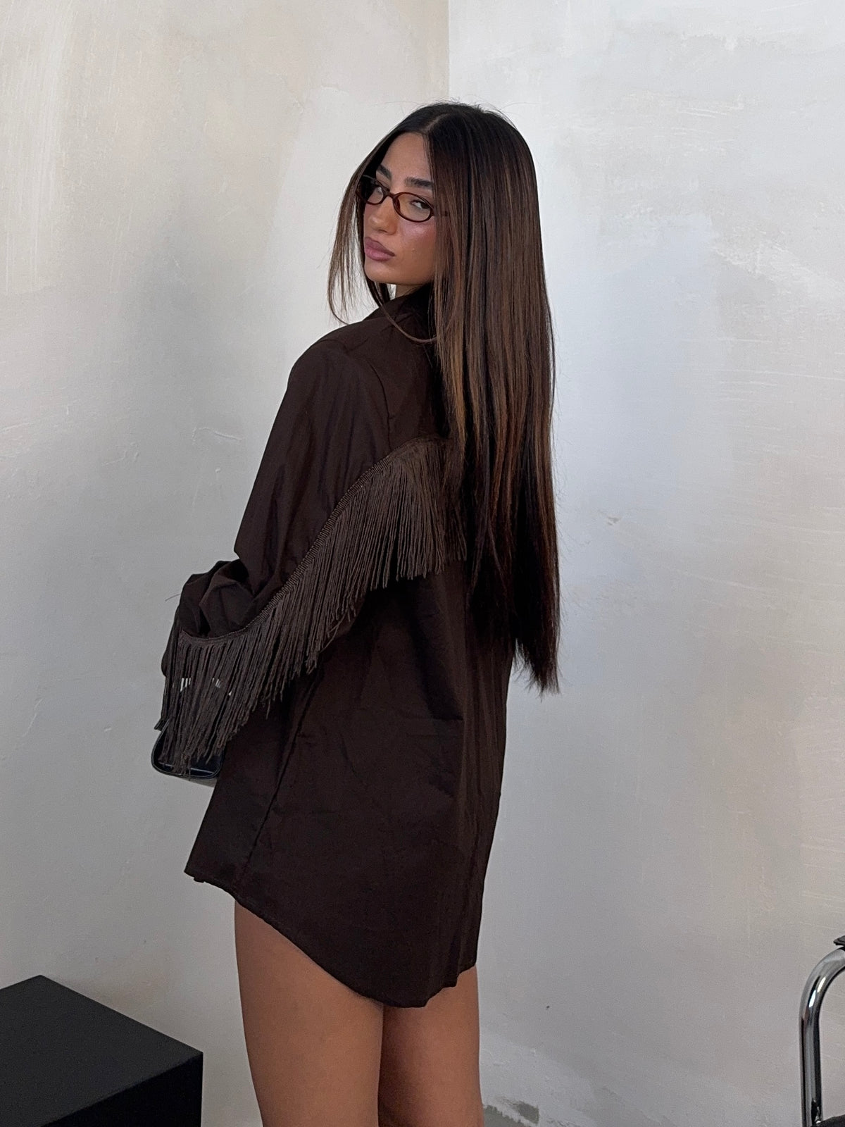 CAMICIA JESSIE MARRONE