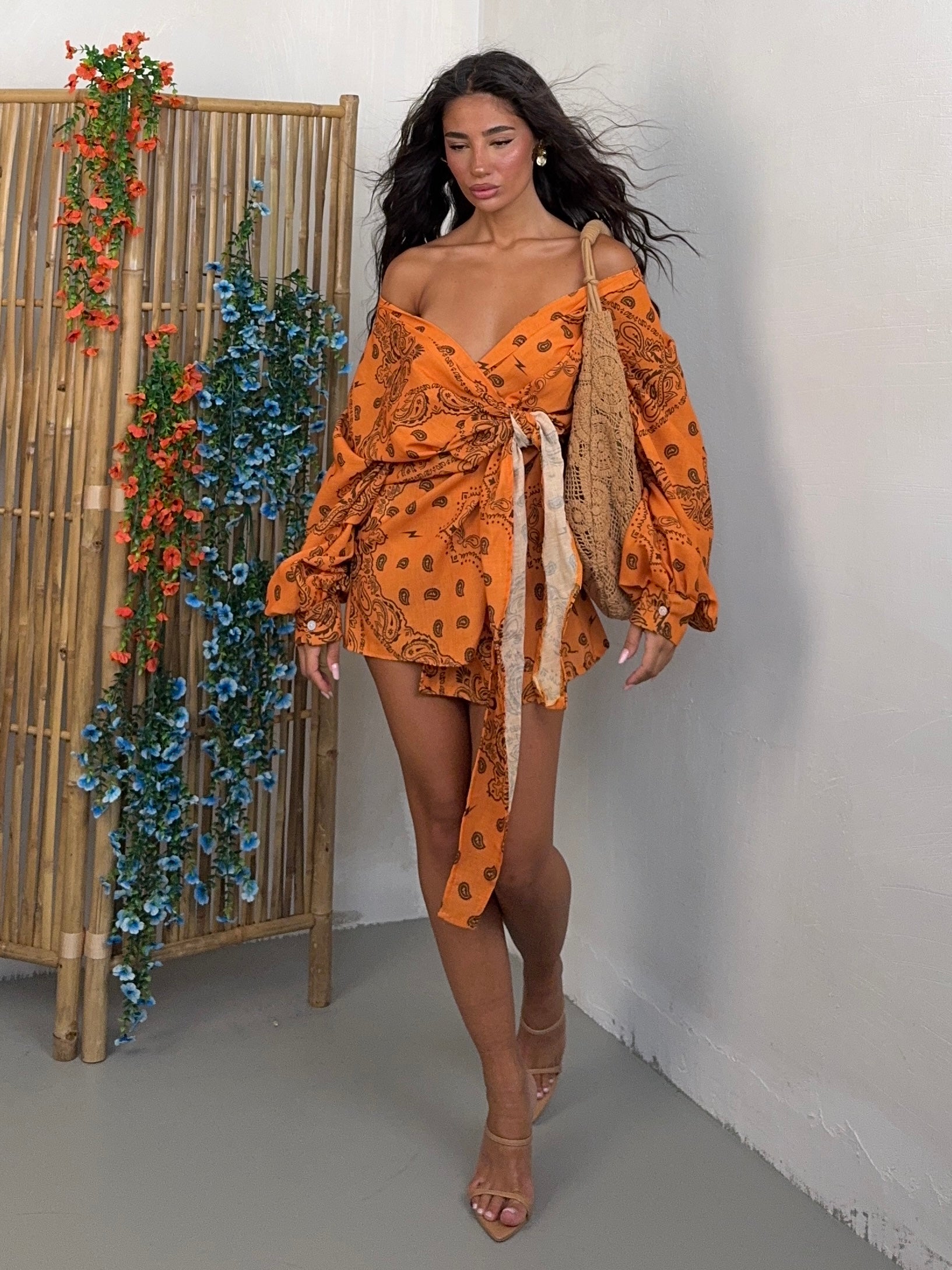 DRESS PORTOFINO PAISLEY ARANCIO