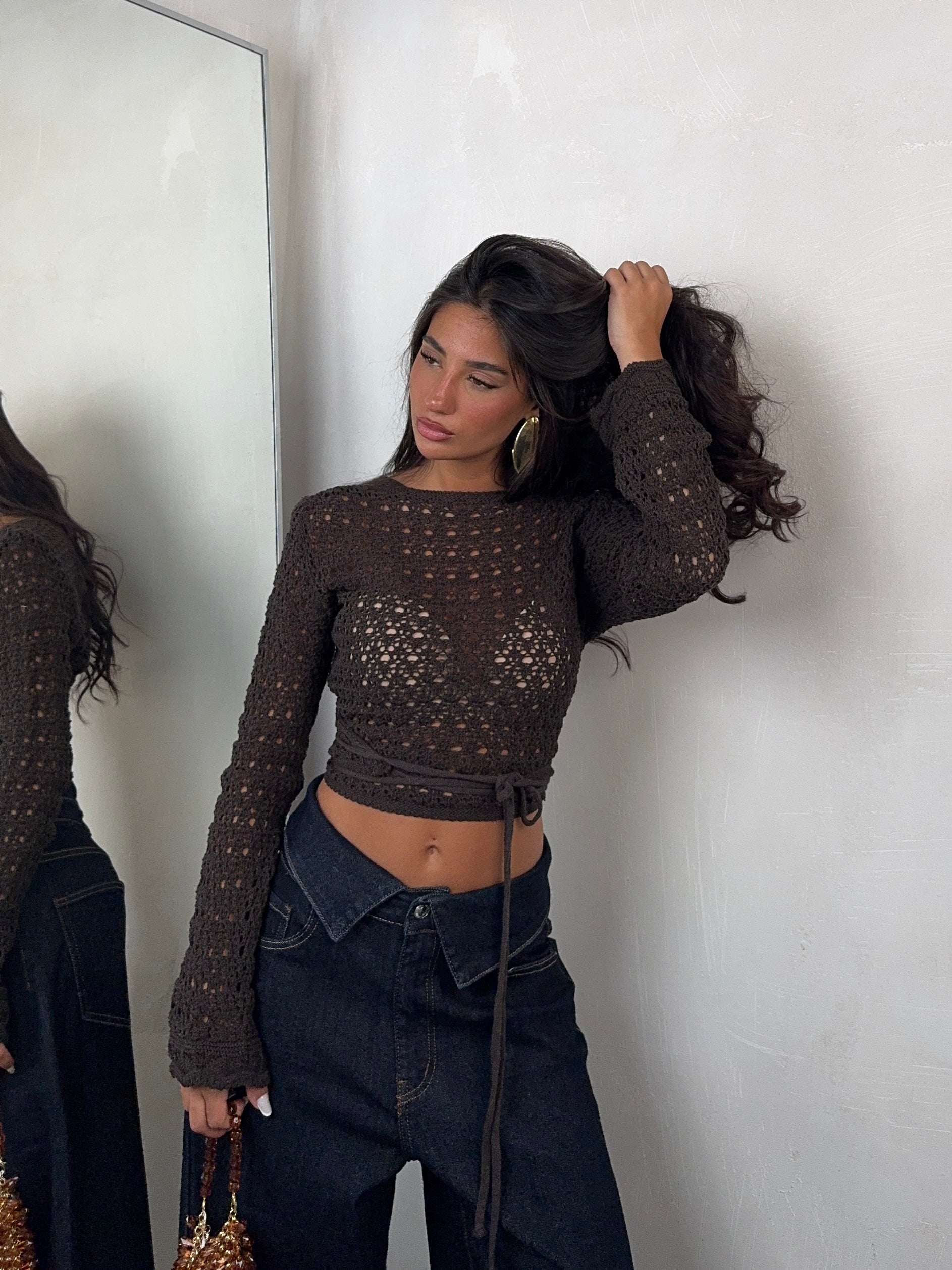 CARDIGAN INCROCIATINA CHOCO