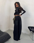 JEANS DEEP FRONT CUT BLACK