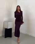 DRESS PURPLE PLUM